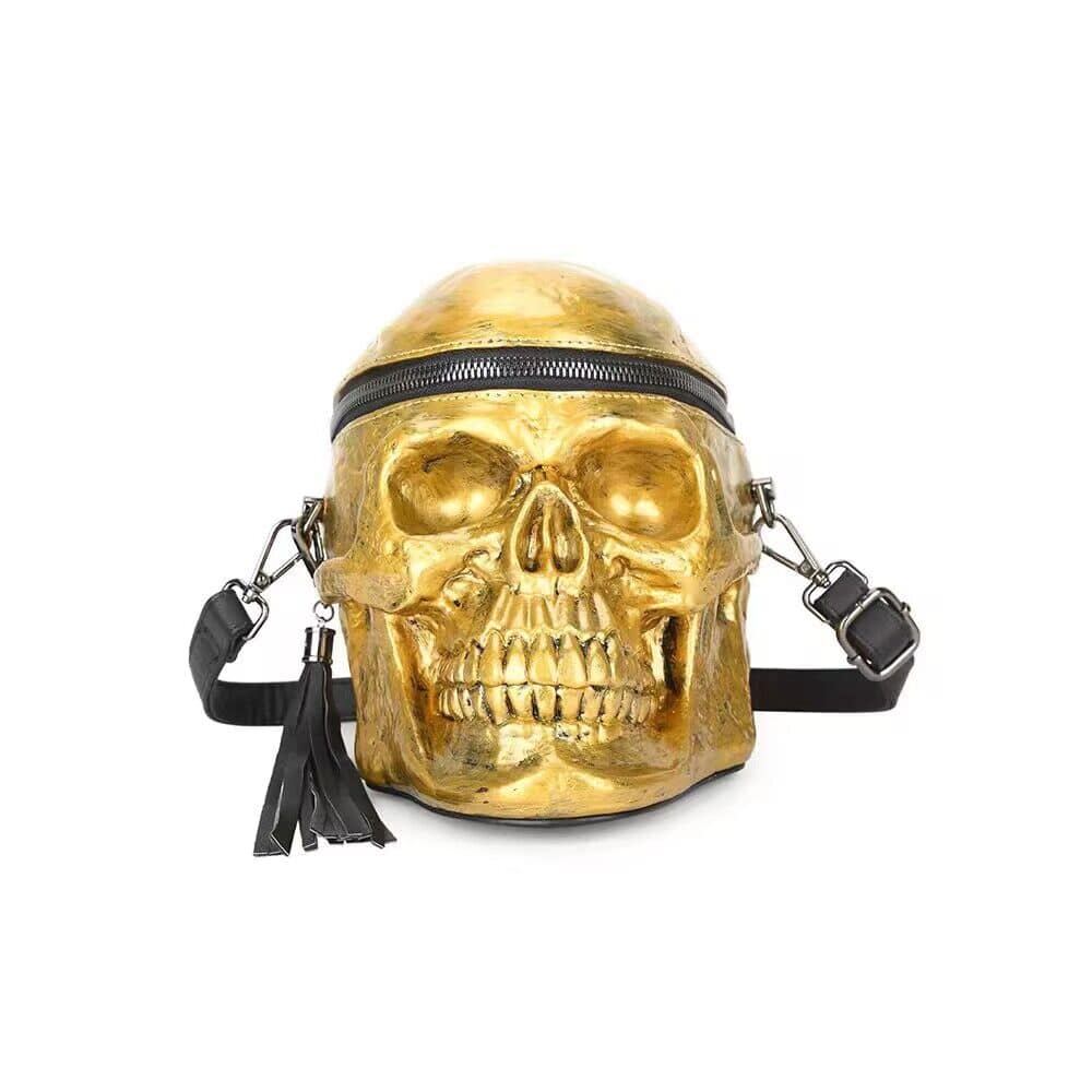 3D Bags Gold Skull Cross Body Shoulder Bag Mini Handle Handbags - RUTH'S PLUG