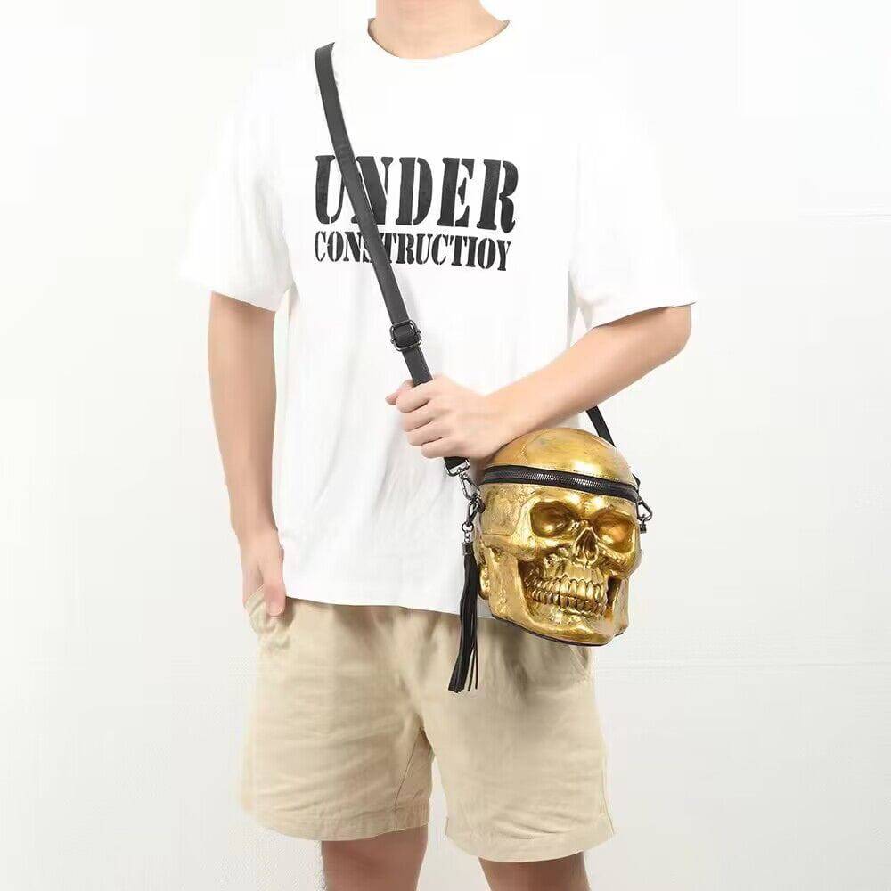 3D Bags Gold Skull Cross Body Shoulder Bag Mini Handle Handbags - RUTH'S PLUG