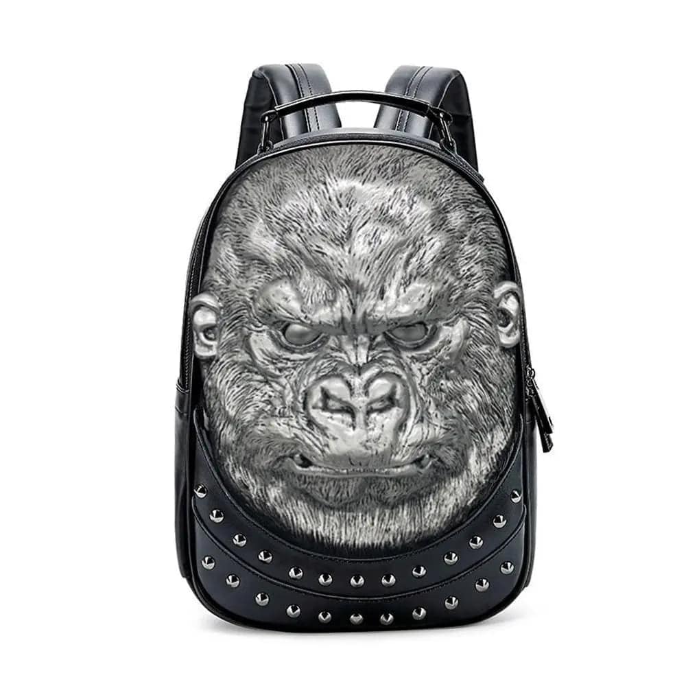 3D Backpack 3D modeling Waterproof Studded Apeman Wild Backpack Hip Hop Rucksacks - RUTH'S PLUG