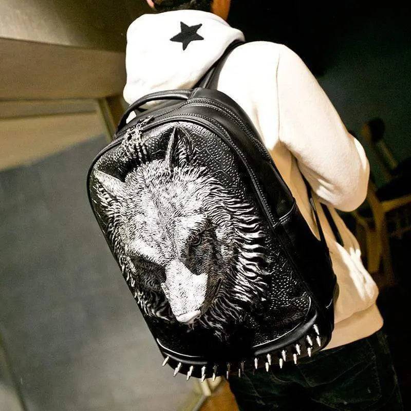 3D Backpack,3D Wolf Face Modeling backpack Without Hat - RUTH'S PLUG