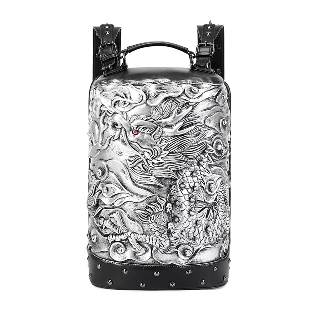 3D Backpack, Fashion 3D Double Hovering Dragon ,Cylinder Backack - RUTH'S PLUG