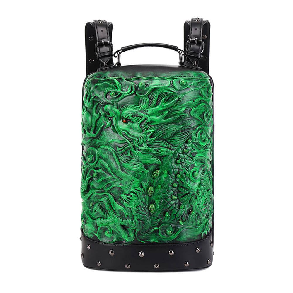 3D Backpack, Fashion 3D Double Hovering Dragon ,Cylinder Backack - RUTH'S PLUG