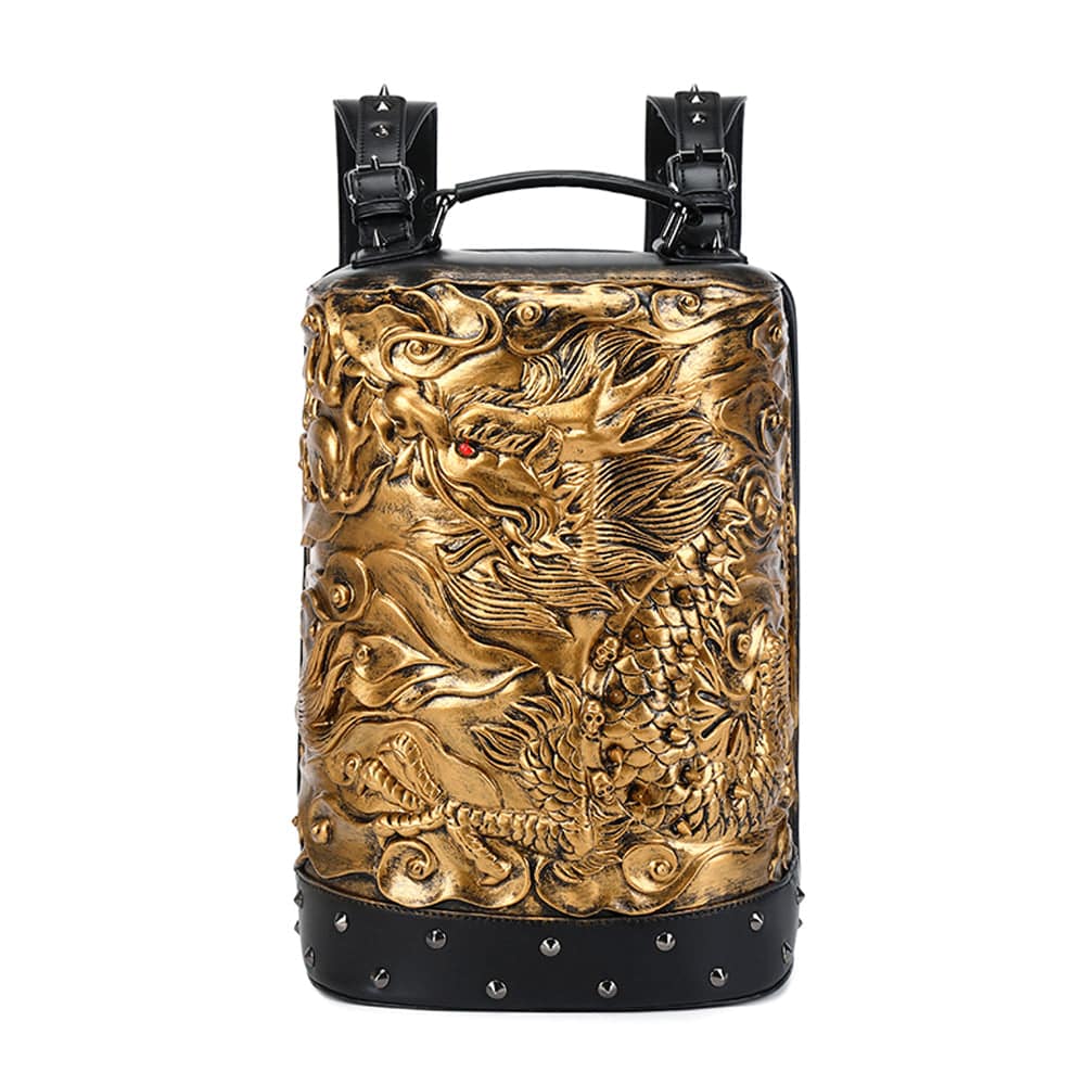3D Backpack, Fashion 3D Double Hovering Dragon ,Cylinder Backack - RUTH'S PLUG