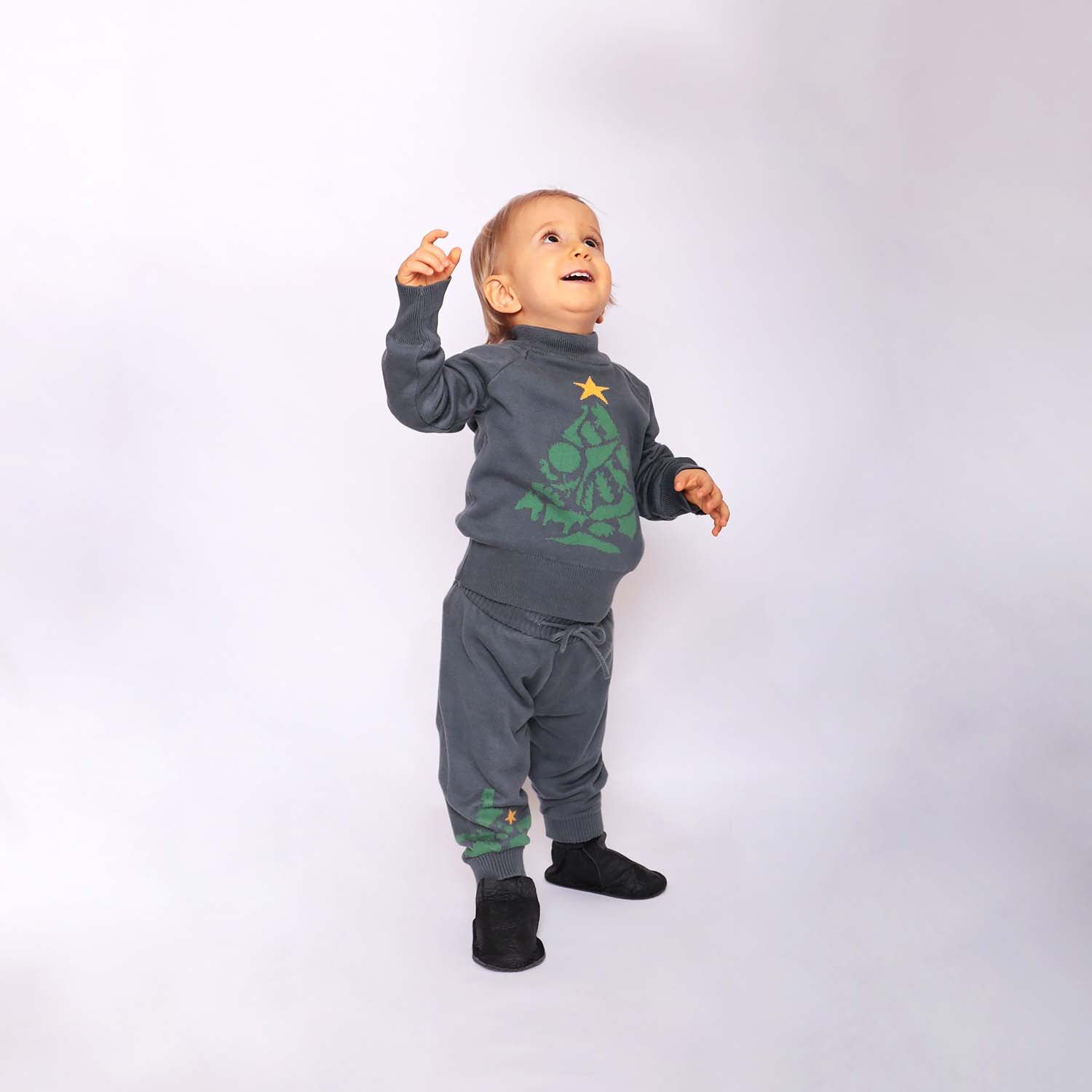 Baby Christmas Leggings in Grey - RUTH'S PLUG