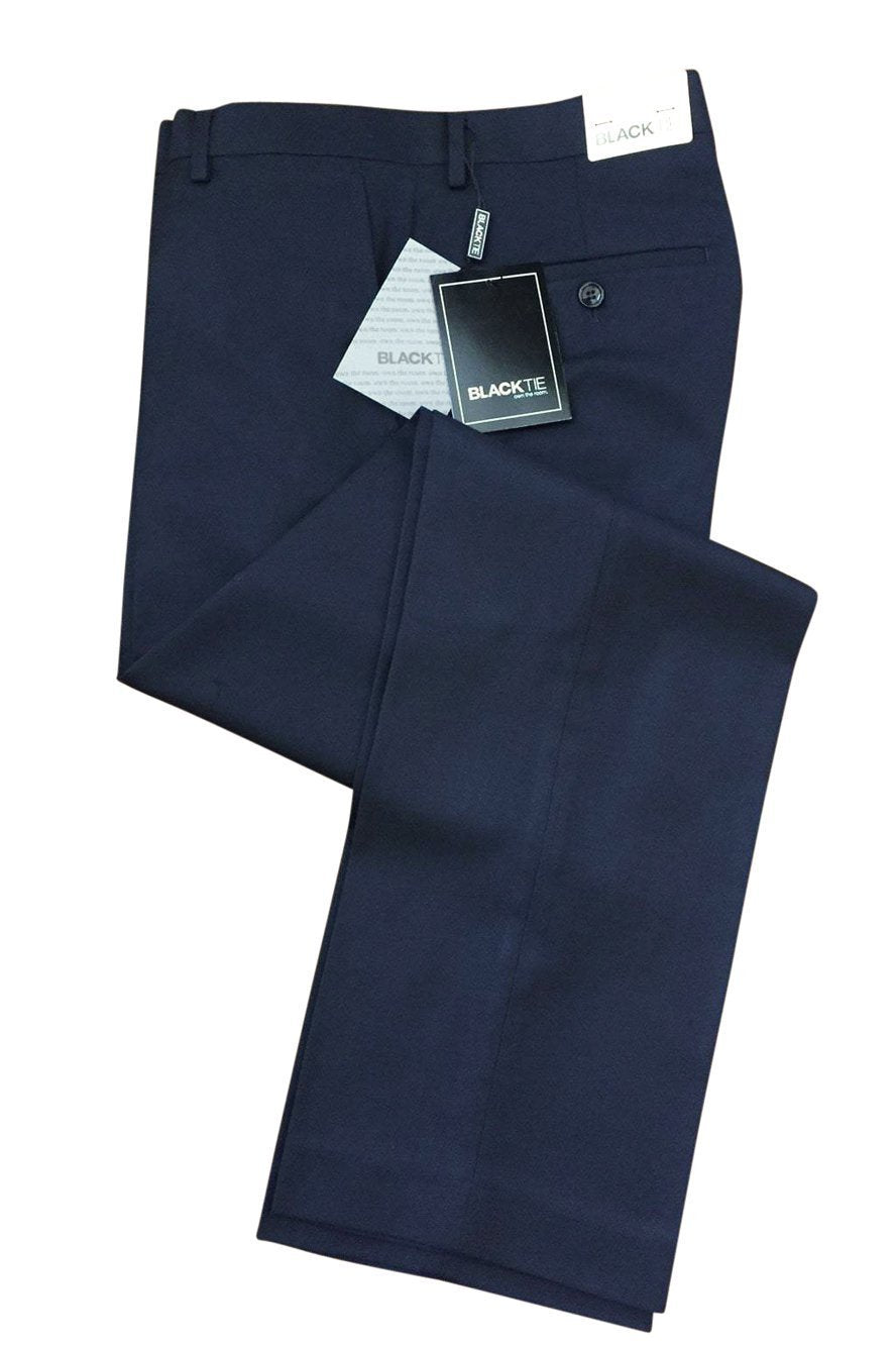 "Bradley" Midnight Navy Luxury Wool Blend Suit Pants - Unhemmed - RUTH'S PLUG
