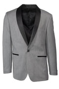 "Sebastian" Grey Pindot Tuxedo Jacket Shawl (Separates) - RUTH'S PLUG