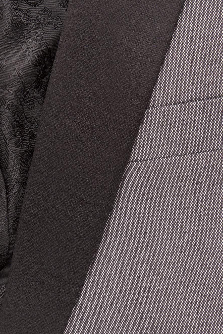 "Sebastian" Grey Pindot Tuxedo Jacket Shawl (Separates) - RUTH'S PLUG